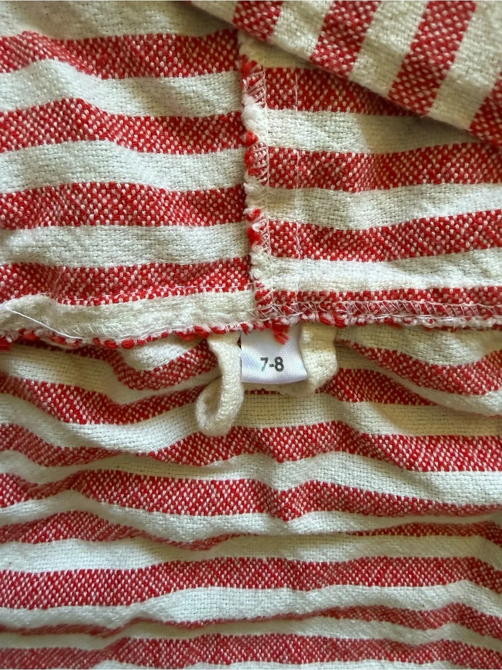 Kids Hooded Stripe Turkish Towel Robe - Blue, Red & White- Home&Loft